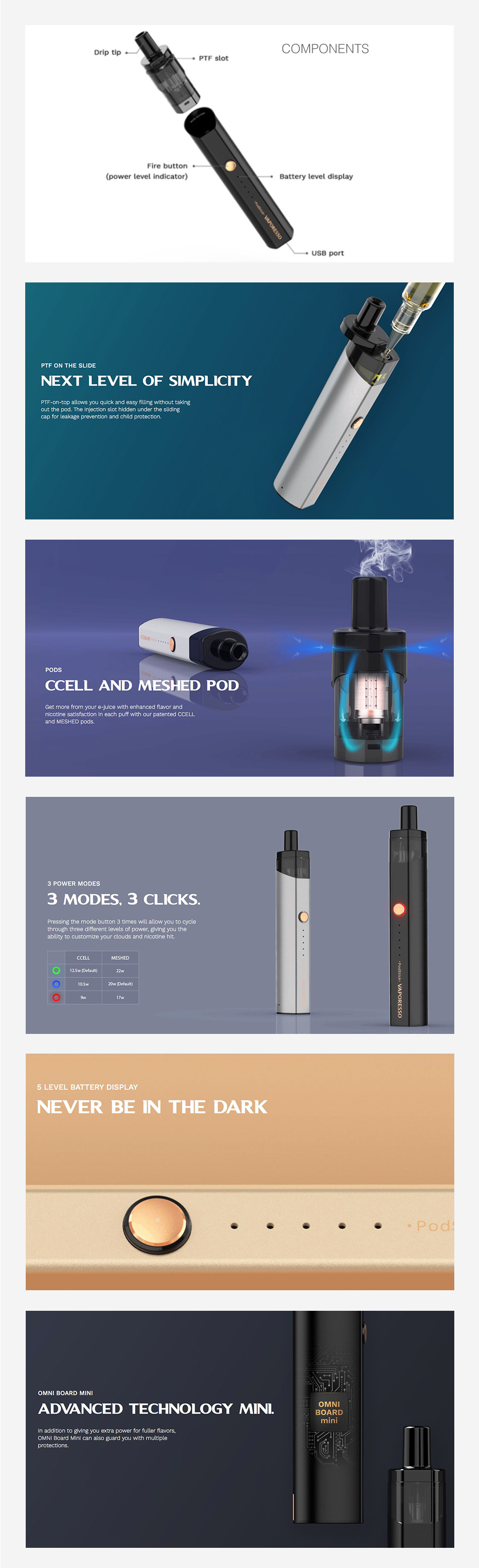 Vaporesso PodStick Pod Kit 900mAh